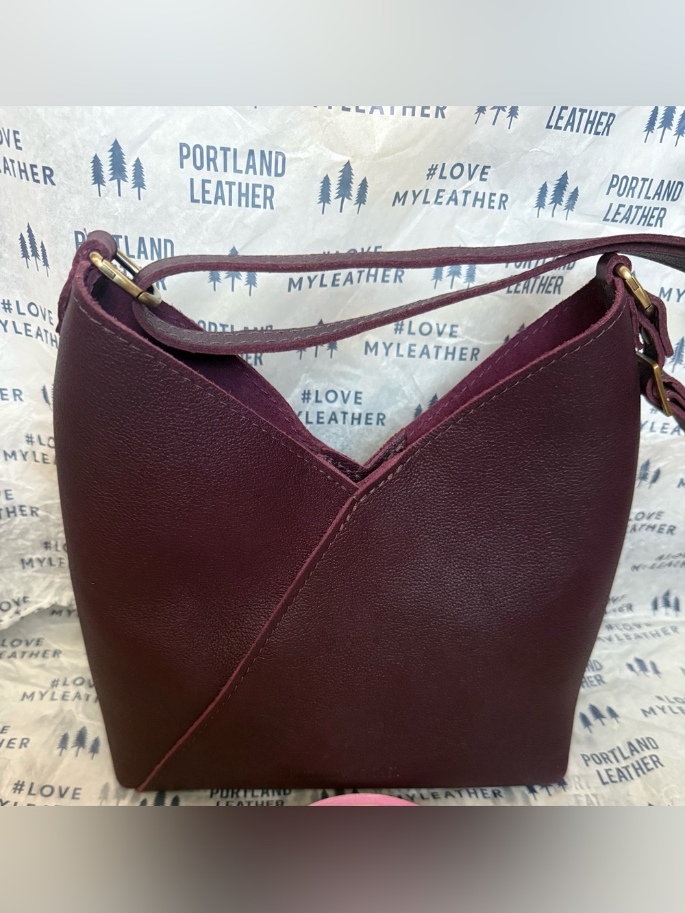 Portland Leather Burgundy Shoulder Bag